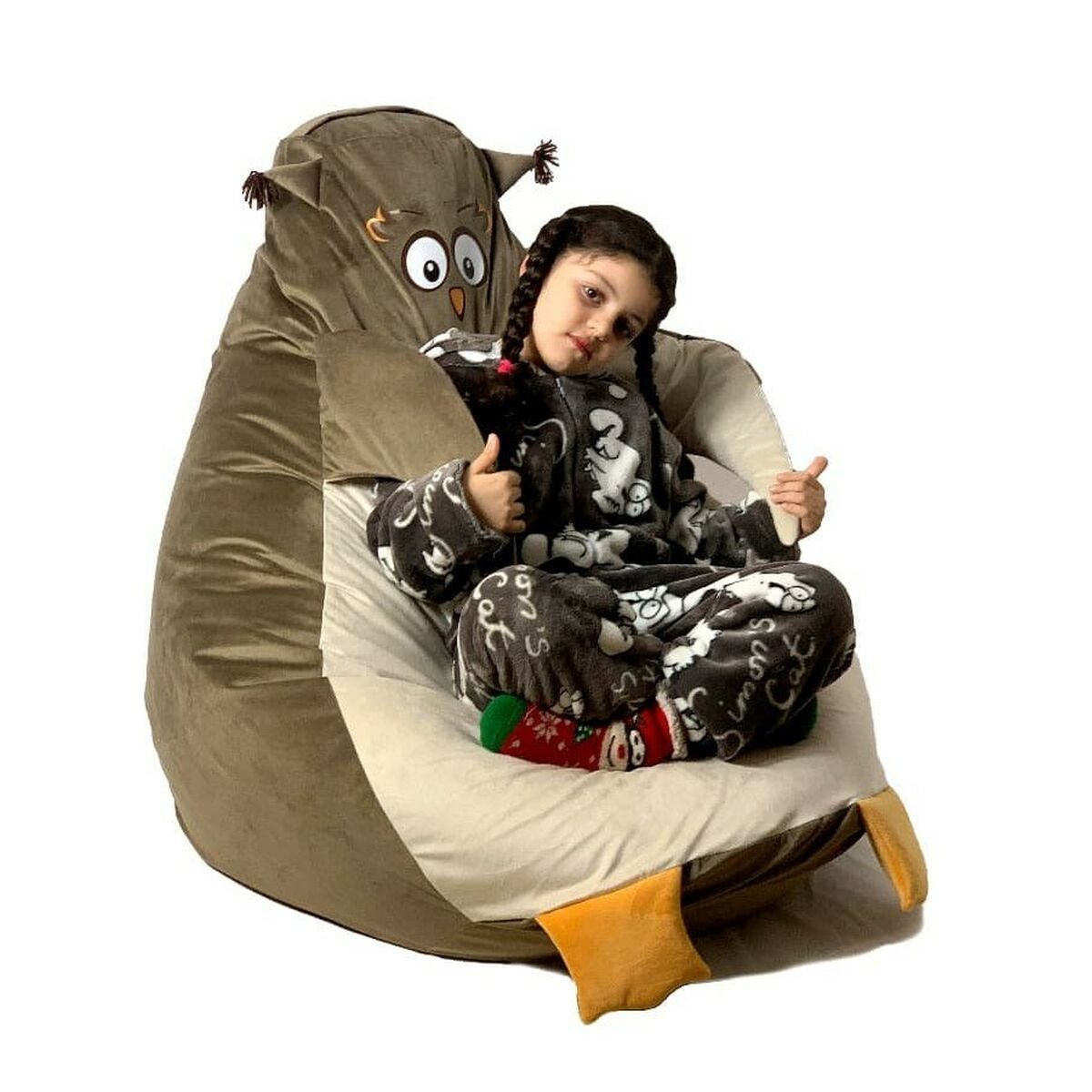 Puff GO GIFT Beige Bronze Oxford 105 x 80 cm